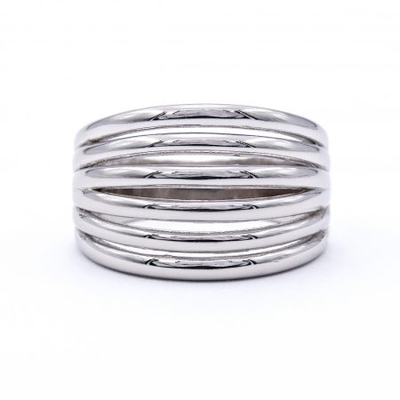 Ezüst kő nélküli gyűrű "6soros.domború"