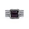 Izraeli ezüst gránát köves gyűrű "kis.négyzet"