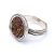 Izraeli ezüst druzy köves gyűrű "barna"