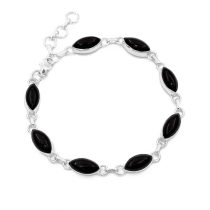 Ezüst ónix köves karlánc "16x10"