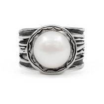 Izraeli ezüst gyöngy gyűrű "10"