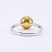 Ezüst aranyozott gyöngy gyűrű