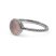 Ezüst rózsakvarc köves gyűrű "8"