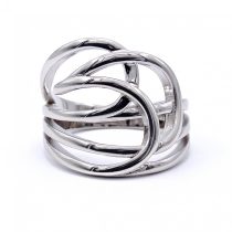 Ezüst kő nélküli gyűrű "íves"