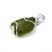 Ezüst csiszolatlan olivin köves medál "15x20"