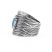Izraeli ezüst opál köves gyűrű "8x8.szélesedő"