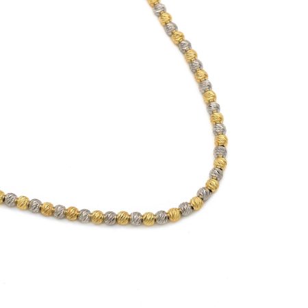 Ezüst aranyozott, vésett lánc "fűz"