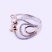 Ezüst rosé aranyozott cirkónia köves gyűrű "17"
