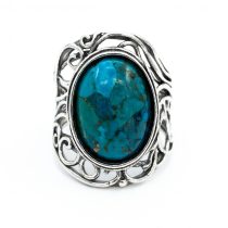 Izraeli ezüst türkiz köves gyűrű "nagy.ovál"