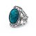 Izraeli ezüst türkiz köves gyűrű "nagy.ovál"