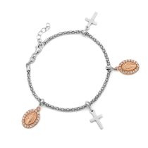 Ezüst karlánc "rosé.kereszt"