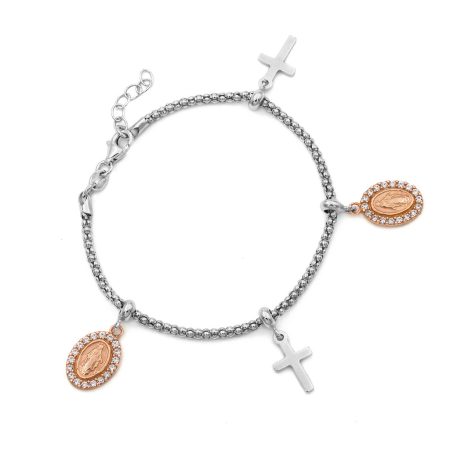 Ezüst karlánc "rosé.kereszt"