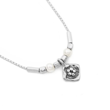 Izraeli ezüst gyöngy lánc medállal