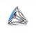Izraeli ezüst opál köves gyűrű "14x18.szélesedő"