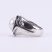 Izraeli ezüst gyöngy gyűrű "csigavonal"