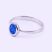 Ezüst kék opál gyűrű "ovál"