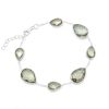 Ezüst zöld ametiszt köves karlánc "15x11"