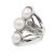 Izraeli ezüst gyöngy gyűrű "3"