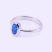 Ezüst kék opál köves gyűrű "kis.ovál"