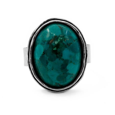 Izraeli ezüst türkiz köves gyűrű "ovál" Izraeli ezüst türkiz köves gyűrű "ovál"