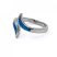 Ezüst kék opál gyűrű "állítható"