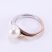 Ezüst rosé aranyozott gyöngy gyűrű