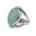 Ezüst aqua kvarc gyűrű "13x17"