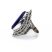 Ezüst zafír köves gyűrű "10x19"