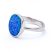 Ezüst kék opál köves gyűrű "ovál"