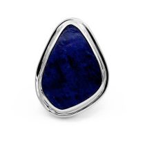 Egyedi ezüst lápisz lazuli köves gyűrű 