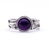Izraeli ezüst ametiszt köves gyűrű "kis.virág"