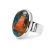 Egyedi ezüst osztriga türkiz köves gyűrű "16x21"