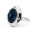 Ezüst kék köves gyűrű "10x14