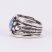Izraeli ezüst opál köves gyűrű "gömbök"
