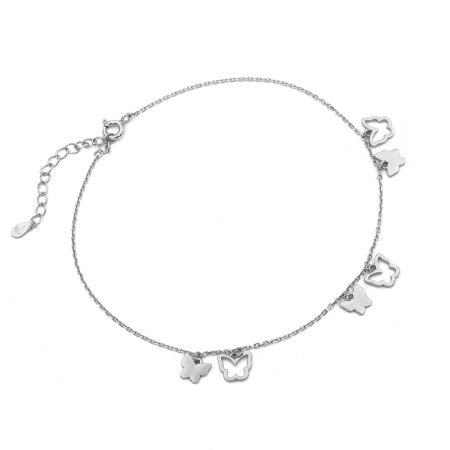 Ezüst bokalánc "pillangók"